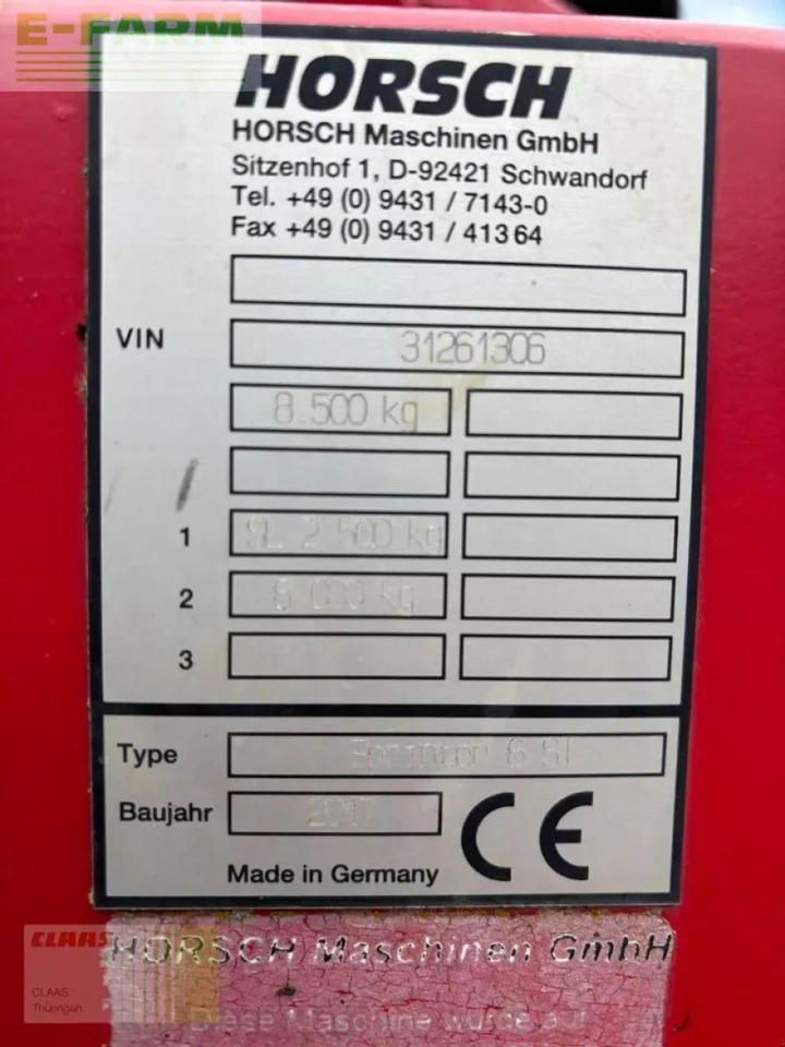מקדחת זרעים Horsch sprinter 6 st: תמונה 11