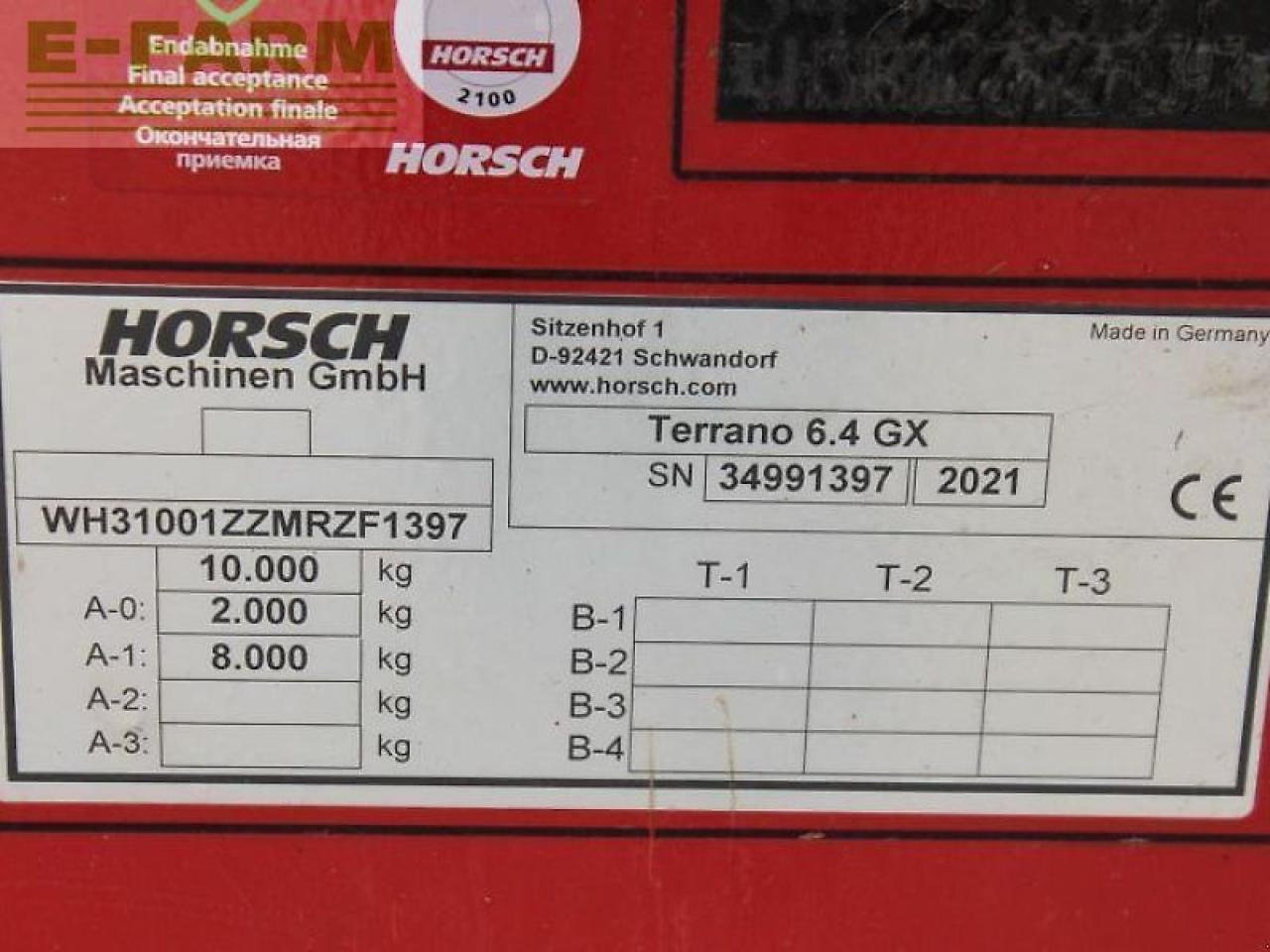 קלטרת Horsch terrano 6.4 gx: תמונה 11 קלטרת Horsch terrano 6.4 gx: תמונה 11