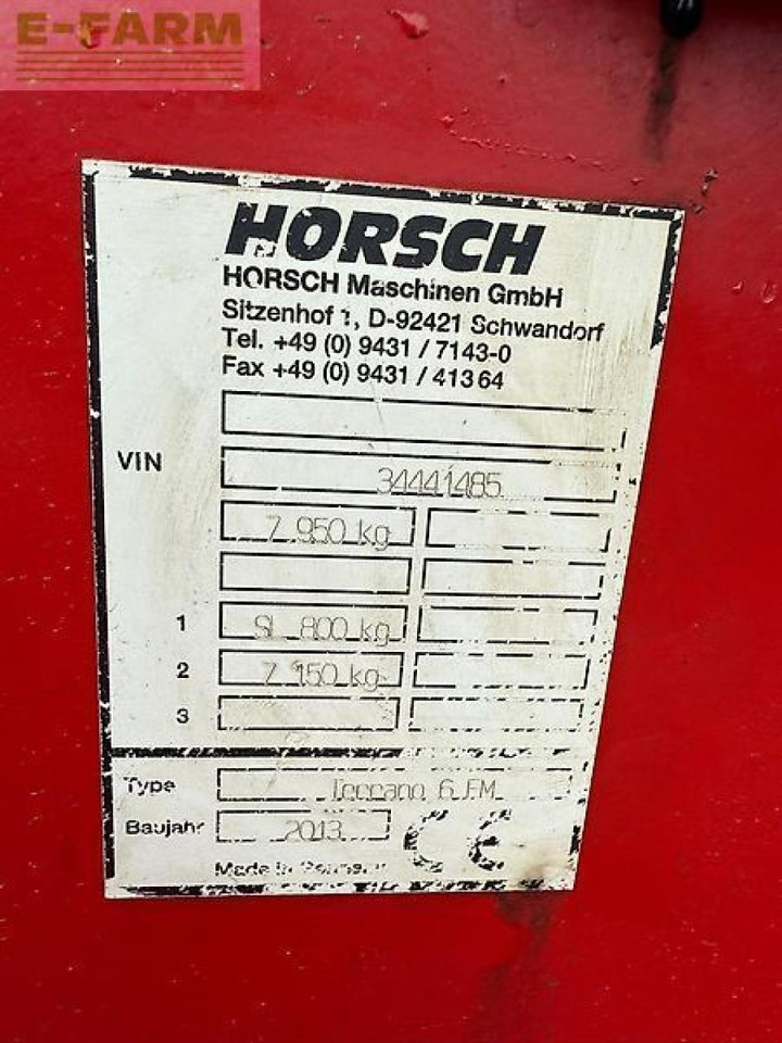 קלטרת Horsch terrano 6fm: תמונה 6 קלטרת Horsch terrano 6fm: תמונה 6