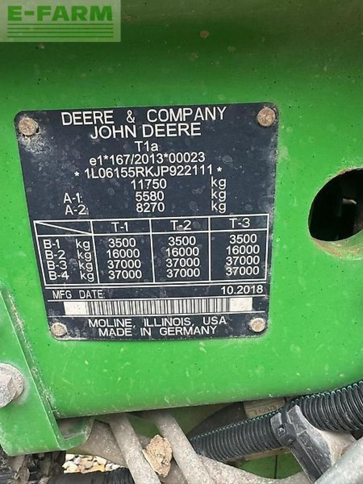 טרקטור חקלאי John Deere 6155r: תמונה 7