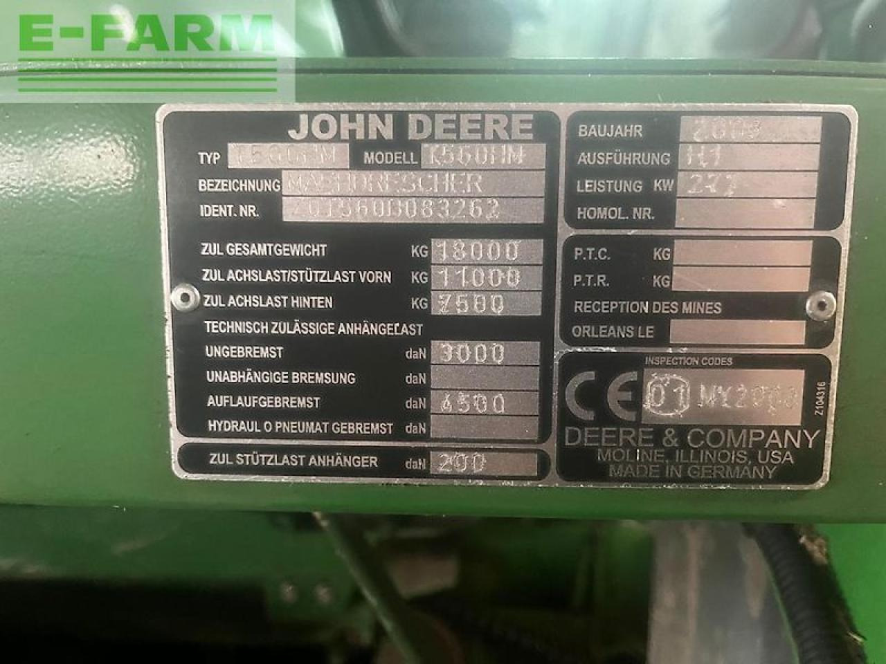 John Deere t560 hm - מקצרת קומבינה: תמונה 2 John Deere t560 hm - מקצרת קומבינה: תמונה 2