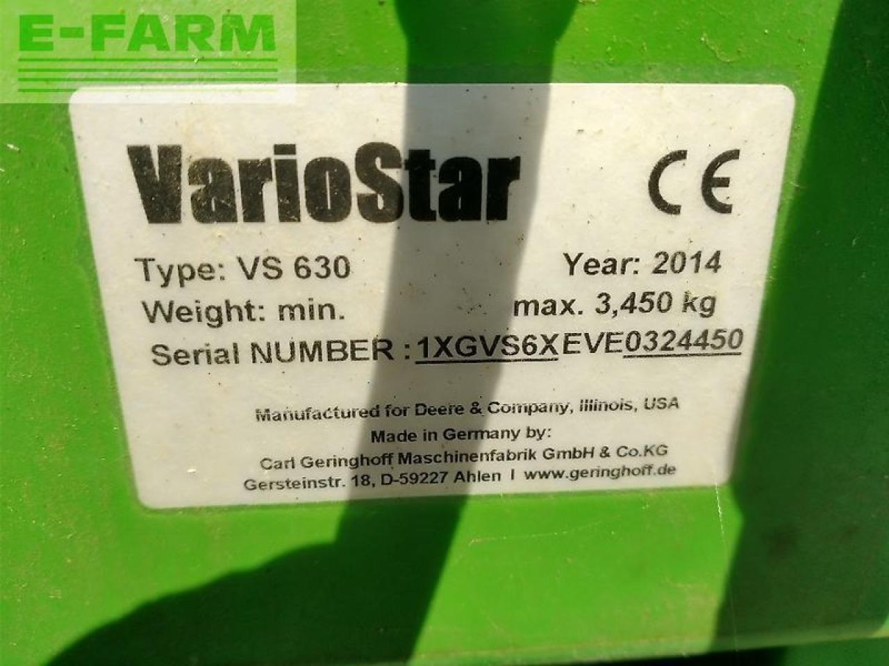 John Deere vs630 variostar 9,5m - צרופת מקצרת מספוא: תמונה 5 John Deere vs630 variostar 9,5m - צרופת מקצרת מספוא: תמונה 5