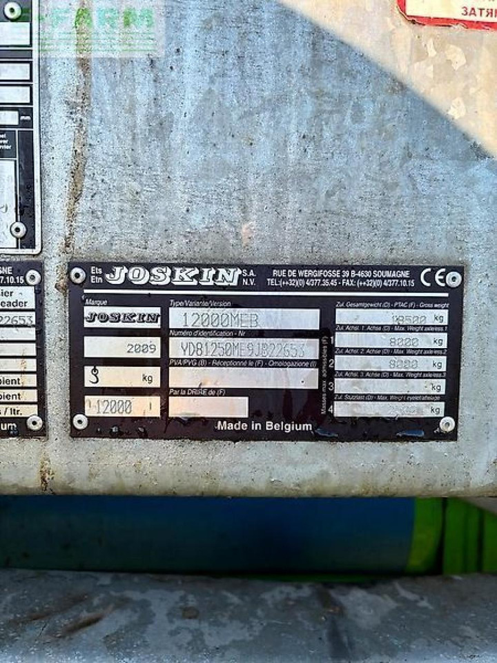 Joskin güllefass 12000liter modulo2 - ציוד דישון: תמונה 5 Joskin güllefass 12000liter modulo2 - ציוד דישון: תמונה 5
