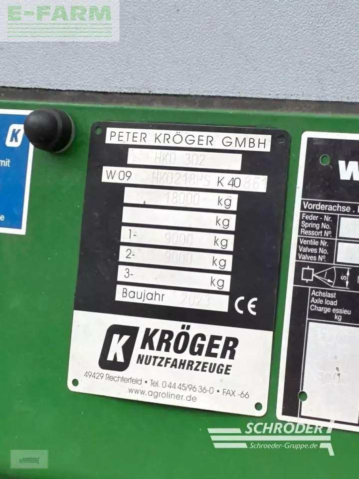 Kröger hkd 302 | seitenbordwände als portal - מכונות אחרות: תמונה 2 Kröger hkd 302 | seitenbordwände als portal - מכונות אחרות: תמונה 2