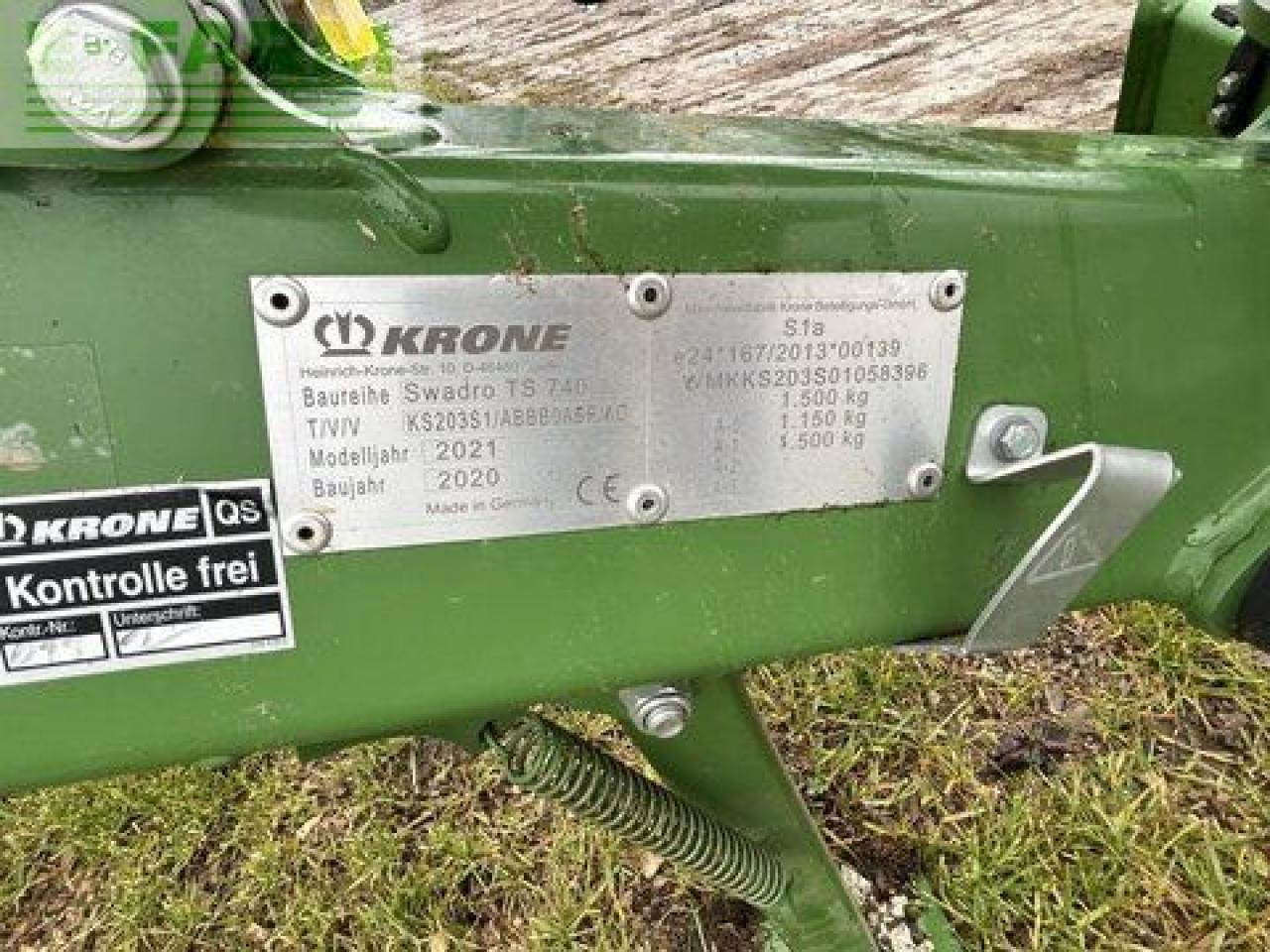 Krone swadro ts 740 - גורף/ מגרפה: תמונה 4 Krone swadro ts 740 - גורף/ מגרפה: תמונה 4