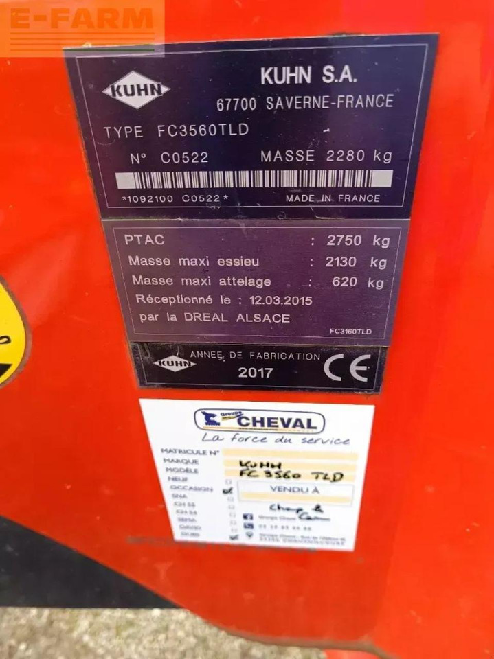 Kuhn fc3560tld - מכסחה: תמונה 5 Kuhn fc3560tld - מכסחה: תמונה 5