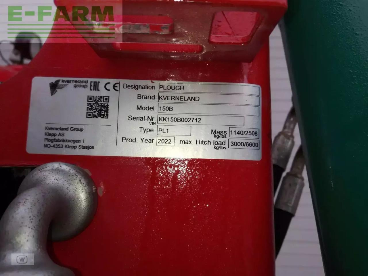Kverneland 150 b - מחרשה: תמונה 2 Kverneland 150 b - מחרשה: תמונה 2