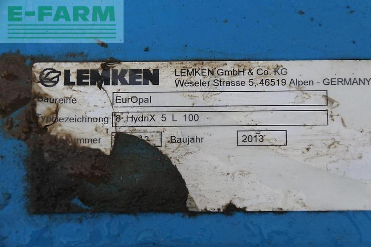 Lemken europal 8 hydrix 5 l 100 - מחרשה: תמונה 5 Lemken europal 8 hydrix 5 l 100 - מחרשה: תמונה 5