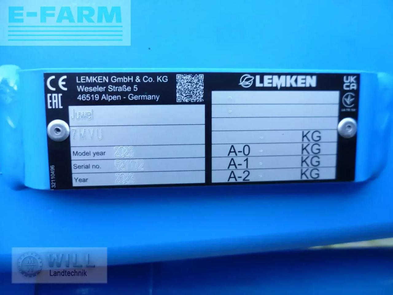 Lemken juwel 7 - מחרשה: תמונה 5 Lemken juwel 7 - מחרשה: תמונה 5