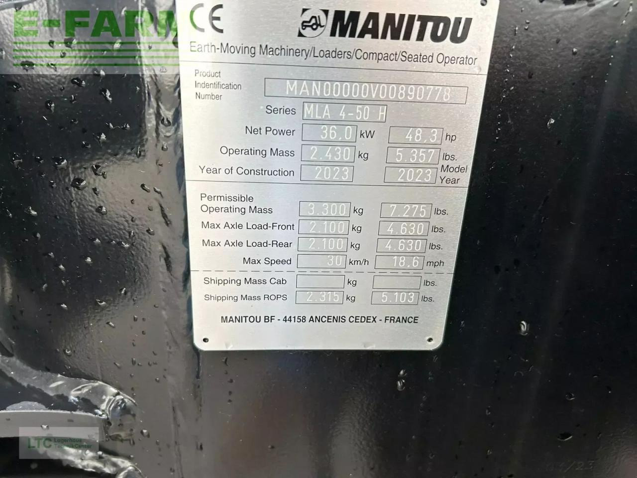 מעמיס גלגלים Manitou hoflader mla 4-50: תמונה 12