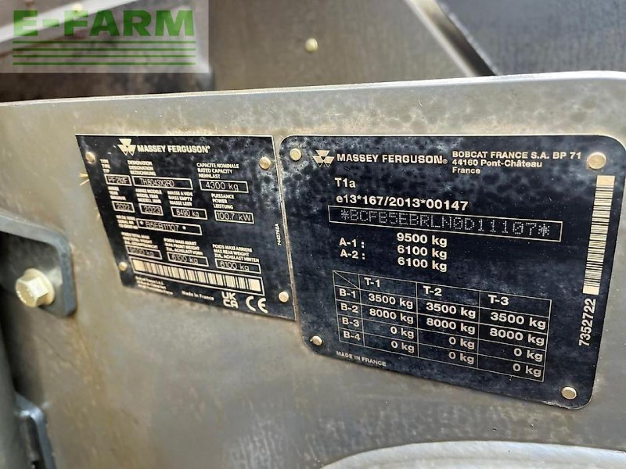 מפעיל טלסקופי Massey Ferguson th 8043: תמונה 12 מפעיל טלסקופי Massey Ferguson th 8043: תמונה 12