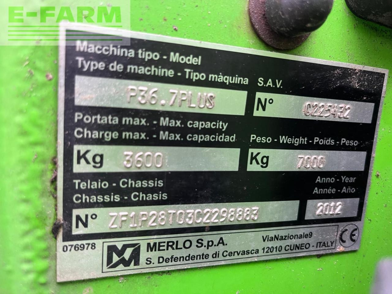 מפעיל טלסקופי Merlo P36.7 PLUS: תמונה 6
