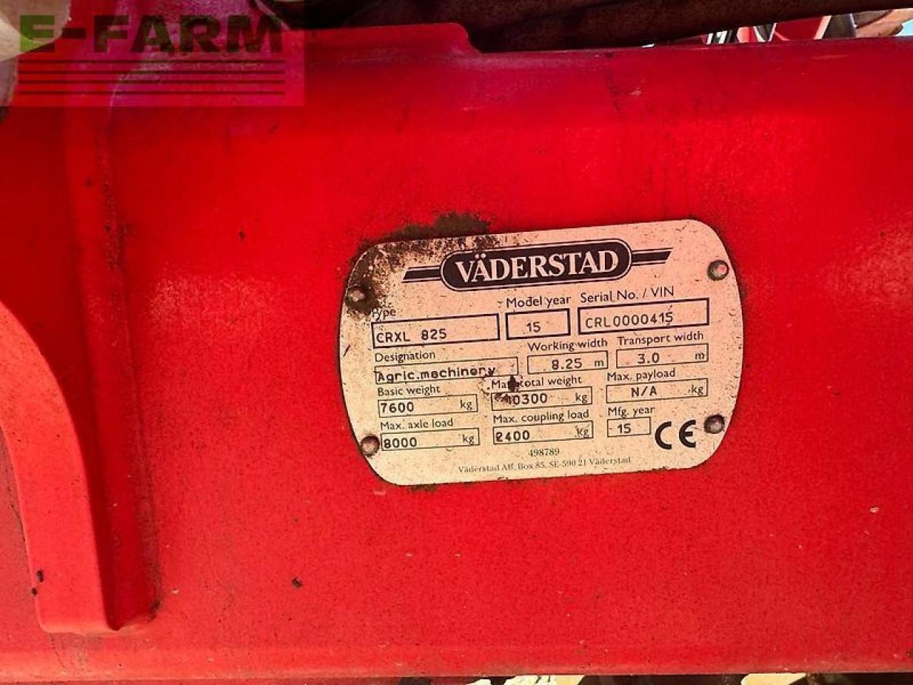 Väderstad carrier xl 825 - משדדת דיסק: תמונה 3 Väderstad carrier xl 825 - משדדת דיסק: תמונה 3