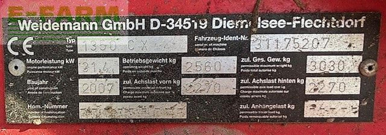 Weidemann 1350 cx45 - מיני מחפר: תמונה 5 Weidemann 1350 cx45 - מיני מחפר: תמונה 5