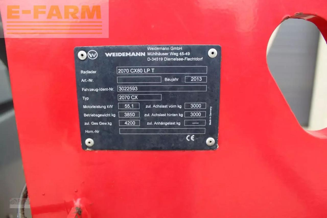 מעמיס גלגלים Weidemann 2070 cx 80 ohne partikelfilter: תמונה 15