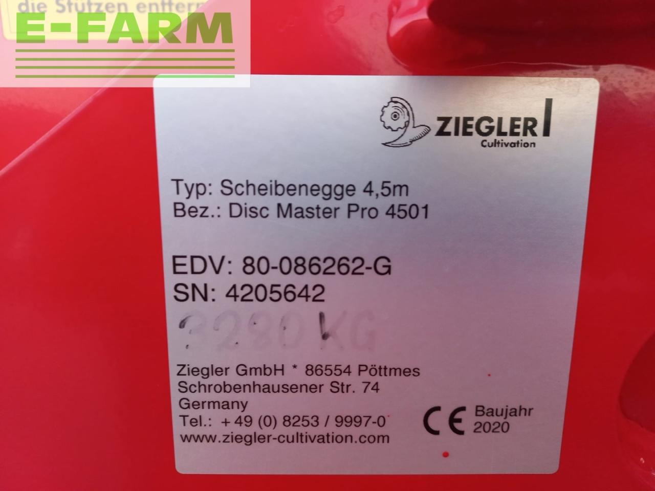 משדדת דיסק Ziegler Disc Master Pro 4501: תמונה 7
