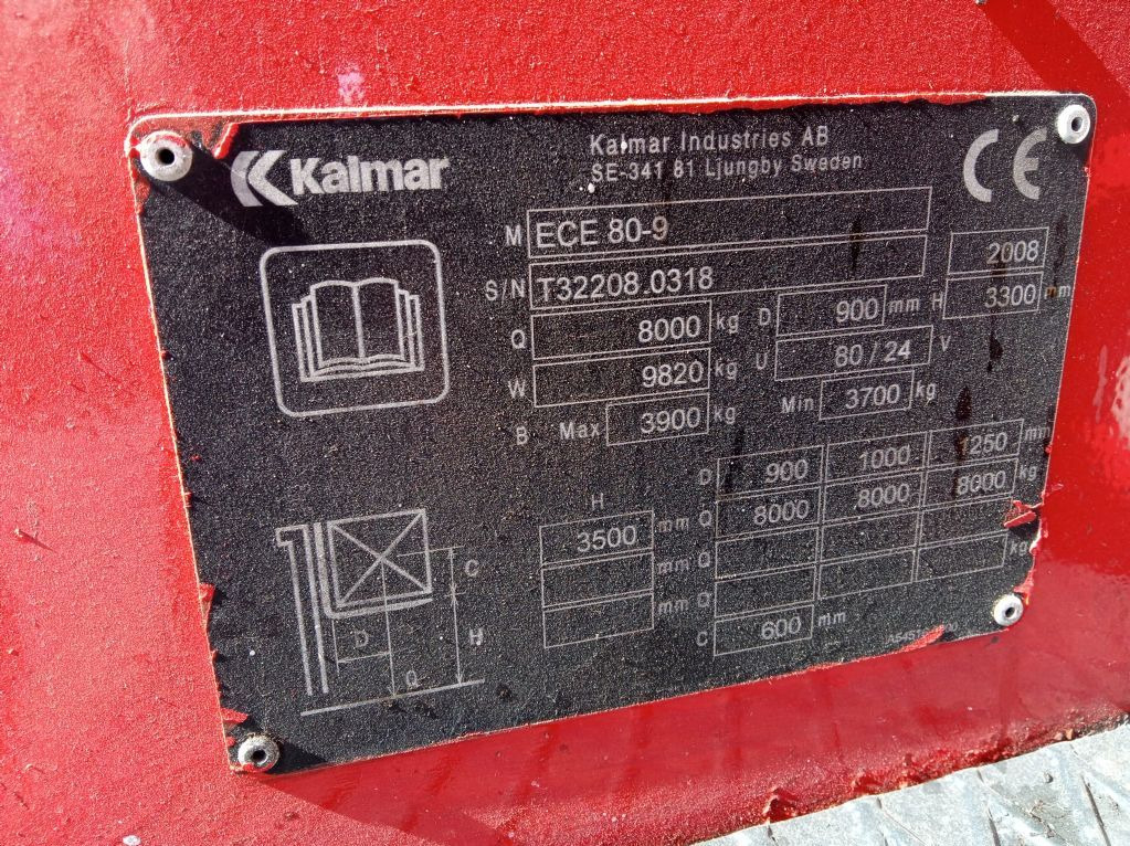 Kalmar ECE80-9 - מלגזה חשמלית: תמונה 5 Kalmar ECE80-9 - מלגזה חשמלית: תמונה 5
