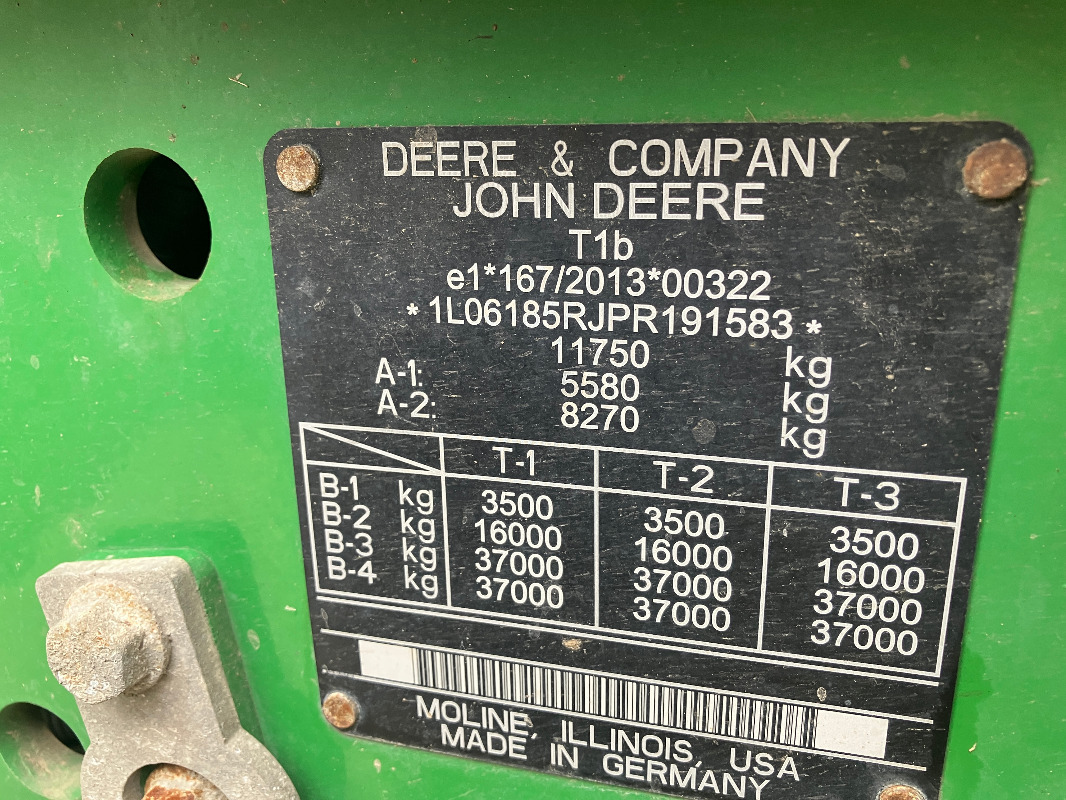 John Deere 6R185 - טרקטור חקלאי: תמונה 2 John Deere 6R185 - טרקטור חקלאי: תמונה 2