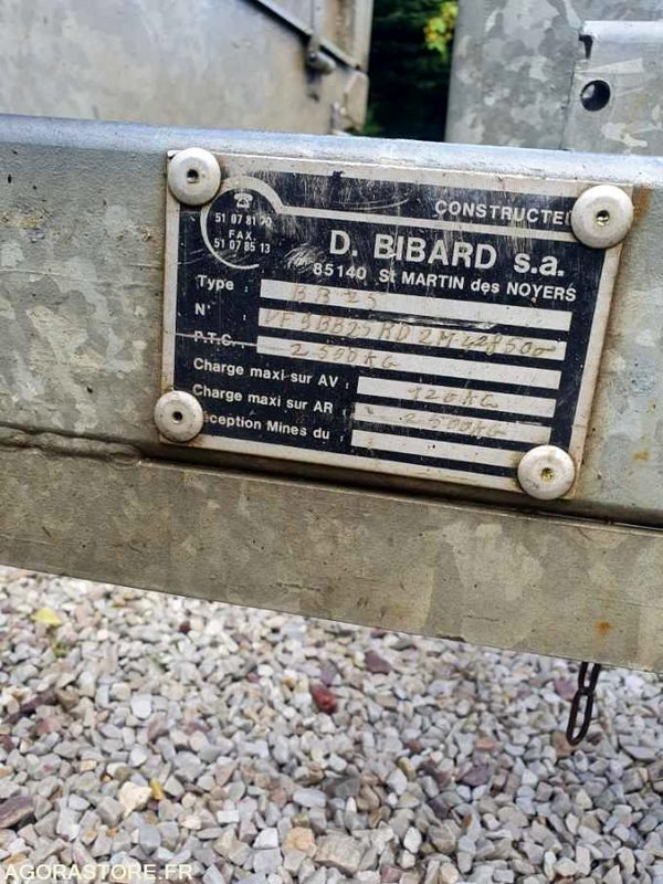 REMORQUE BIBARD 2 ESSIEUX - סמיטריילר צד נופל/ שטוח: תמונה 4 REMORQUE BIBARD 2 ESSIEUX - סמיטריילר צד נופל/ שטוח: תמונה 4