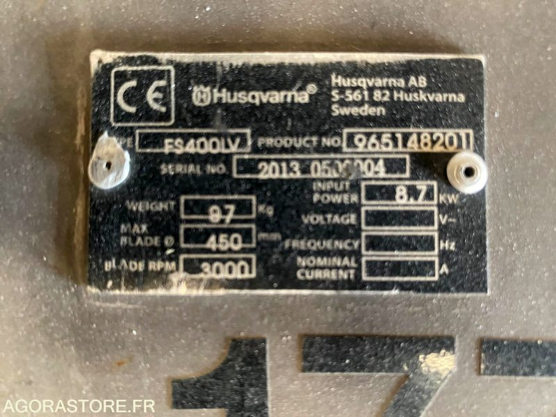 SCIE A SOL HUSQVARNA FS400LCV - 450 mm - ציוד בנייה: תמונה 4 SCIE A SOL HUSQVARNA FS400LCV - 450 mm - ציוד בנייה: תמונה 4