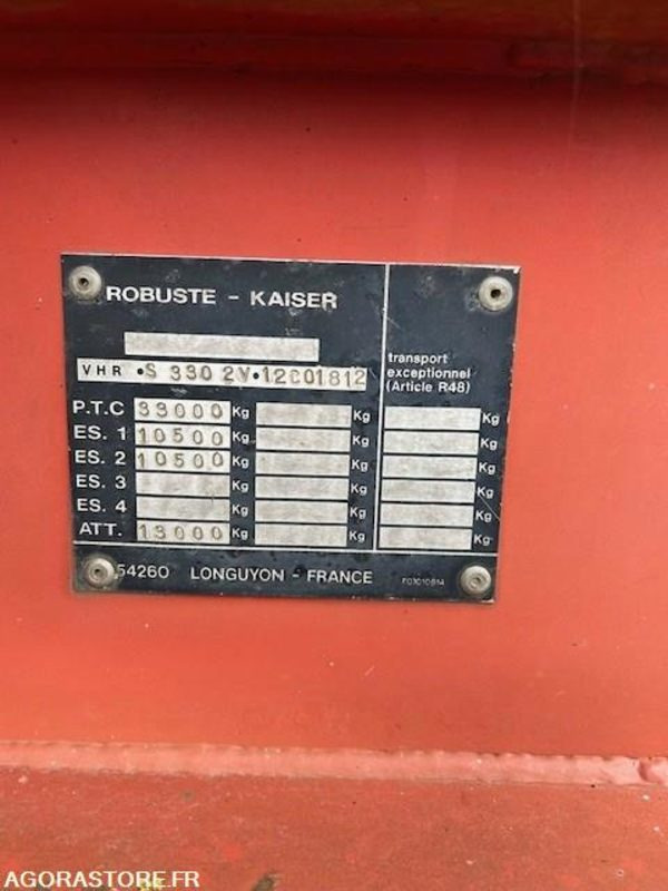 SEMI BENNE KAISER 2 ESSIEUX - 2002 - סמיטריילר עם מזהיר: תמונה 2 SEMI BENNE KAISER 2 ESSIEUX - 2002 - סמיטריילר עם מזהיר: תמונה 2