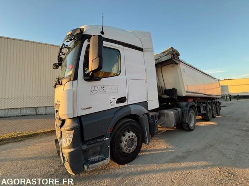 TRACTEUR 4X2 MERCEDES ACTROS 1845 2018 385 000 KM + BENNE ALUMINIUM SHMITZ 2016 - יחידת טרקטור: תמונה 1 TRACTEUR 4X2 MERCEDES ACTROS 1845 2018 385 000 KM + BENNE ALUMINIUM SHMITZ 2016 - יחידת טרקטור: תמונה 1