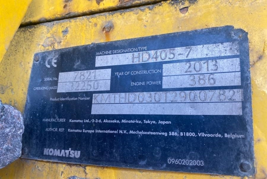 Komatsu HD405-7 - משאית סלעים/ מסיר פסולת קשיח: תמונה 3 Komatsu HD405-7 - משאית סלעים/ מסיר פסולת קשיח: תמונה 3