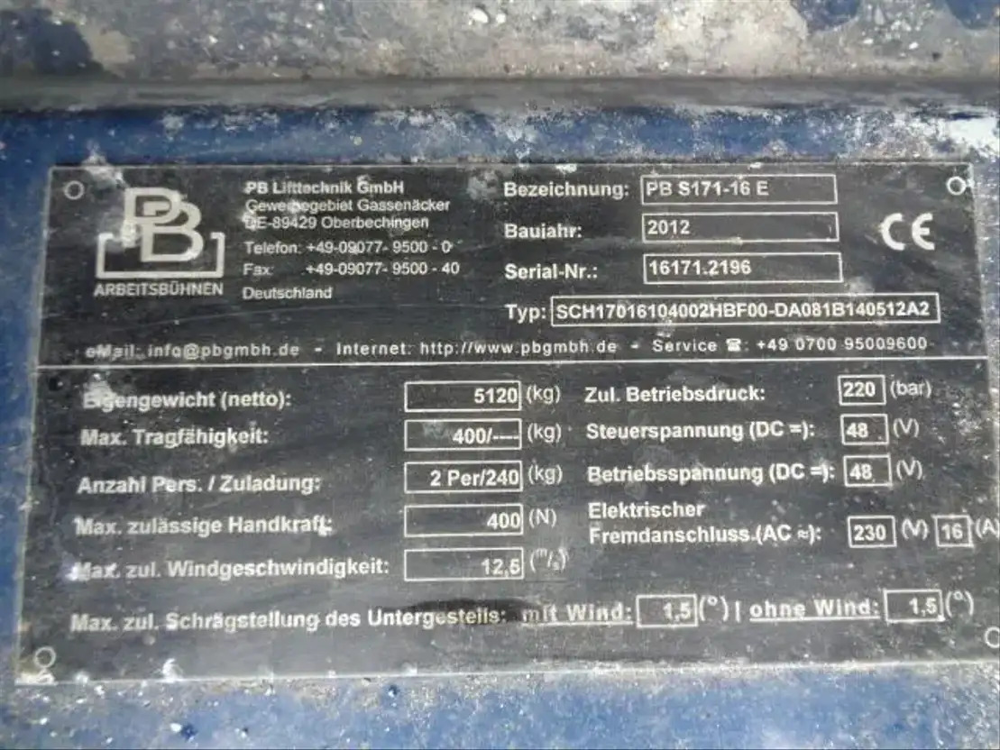 Diversen PB S171-16 - מעלית מספריים: תמונה 5 Diversen PB S171-16 - מעלית מספריים: תמונה 5