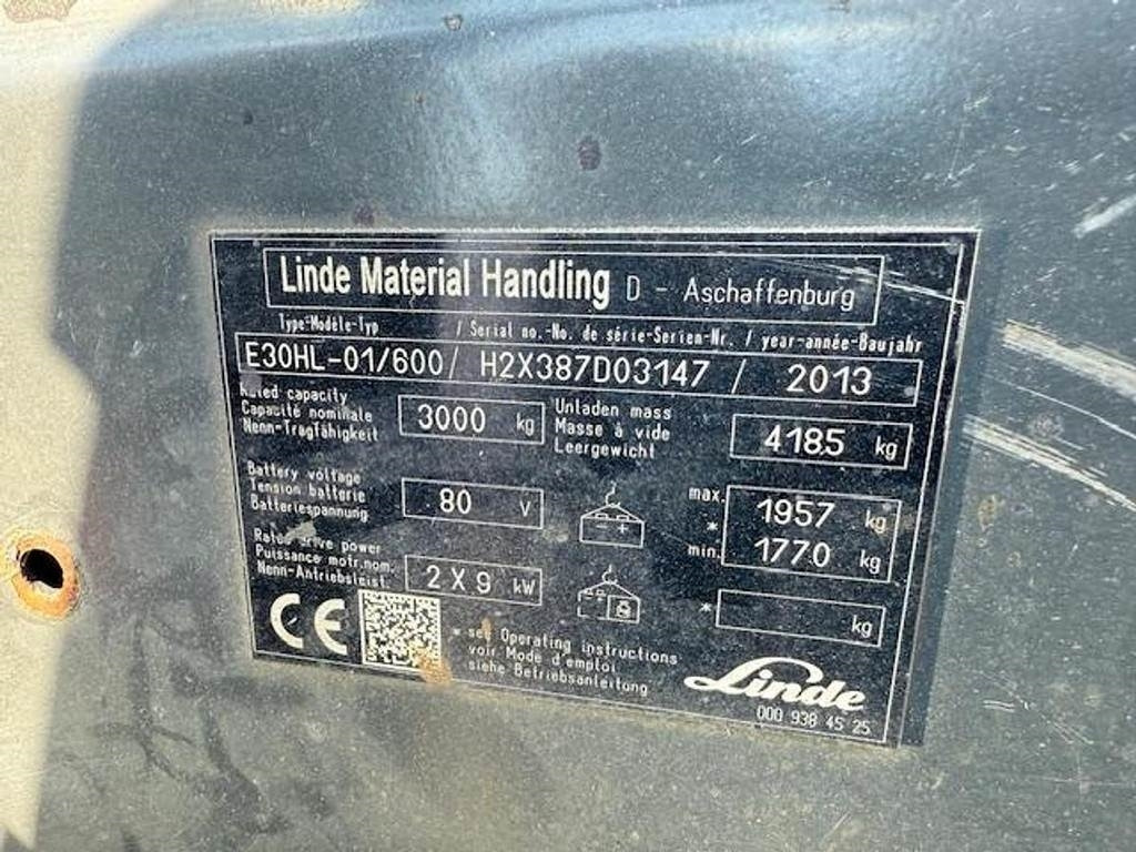 מלגזה חשמלית Linde E30 HL – 01/600: תמונה 8