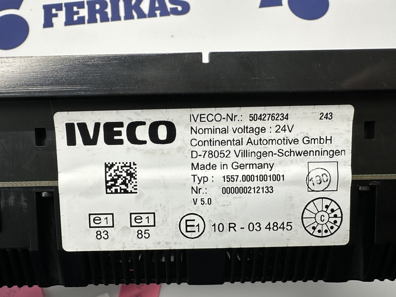 Iveco Instrument cluster dashboard 504276234, 504226363 (WORLDWIDE DEL - לוח מחוונים עבור משאית: תמונה 3 Iveco Instrument cluster dashboard 504276234, 504226363 (WORLDWIDE DEL - לוח מחוונים עבור משאית: תמונה 3