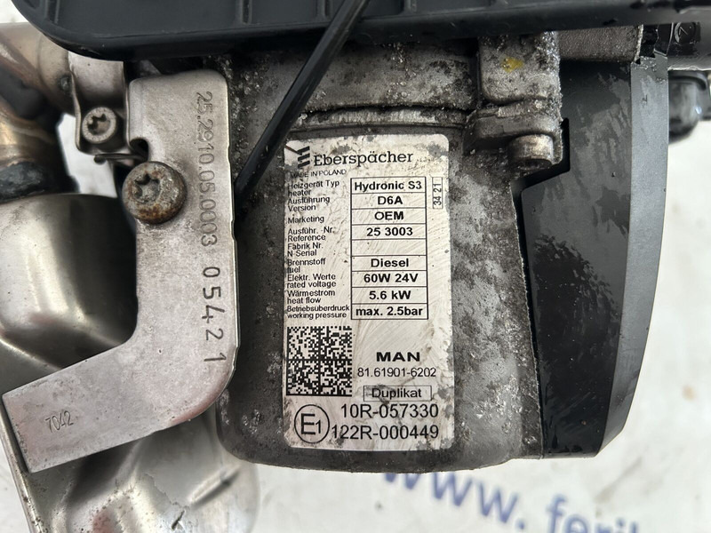 MAN Eberspacher Hydronic S3 D6A 5.6kW 60W 24V - חימום/ אוורור עבור משאית: תמונה 4 MAN Eberspacher Hydronic S3 D6A 5.6kW 60W 24V - חימום/ אוורור עבור משאית: תמונה 4