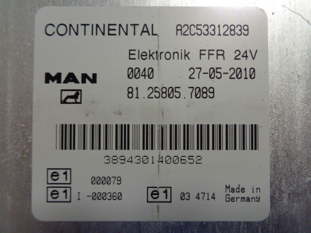 MAN elektronik FFR control unit - ECU עבור משאית: תמונה 2 MAN elektronik FFR control unit - ECU עבור משאית: תמונה 2