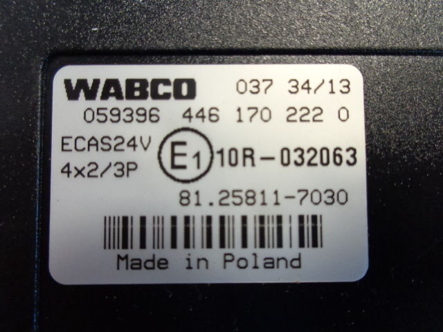 Wabco ECAS control unit 81258117030,4461702220 - ECU עבור משאית: תמונה 2 Wabco ECAS control unit 81258117030,4461702220 - ECU עבור משאית: תמונה 2