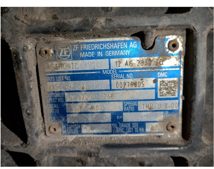 ZF 12AS2330TD - תיבת הילוכים עבור משאית: תמונה 5 ZF 12AS2330TD - תיבת הילוכים עבור משאית: תמונה 5