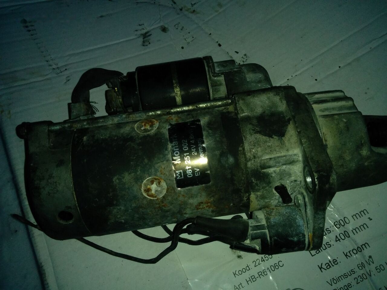 Mercedes-Benz 081251002 Mercedes-Benz 906 - מתנע עבור אוטובוס: תמונה 2 Mercedes-Benz 081251002 Mercedes-Benz 906 - מתנע עבור אוטובוס: תמונה 2