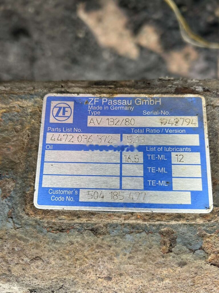 סרן אחורי עבור אוטובוס ZF Eaton Neoplan 660.4.22 Mersedes 407. Citara-2.84 DAF-1339G.2.93   Scania: תמונה 14