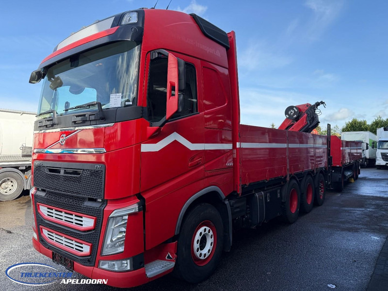Volvo FH 500 8x4, HMF 2120 K4 + Rotator, + Krone trailer - משאית צד נופל/ שטוחה, משאית מנוף: תמונה 3 Volvo FH 500 8x4, HMF 2120 K4 + Rotator, + Krone trailer - משאית צד נופל/ שטוחה, משאית מנוף: תמונה 3