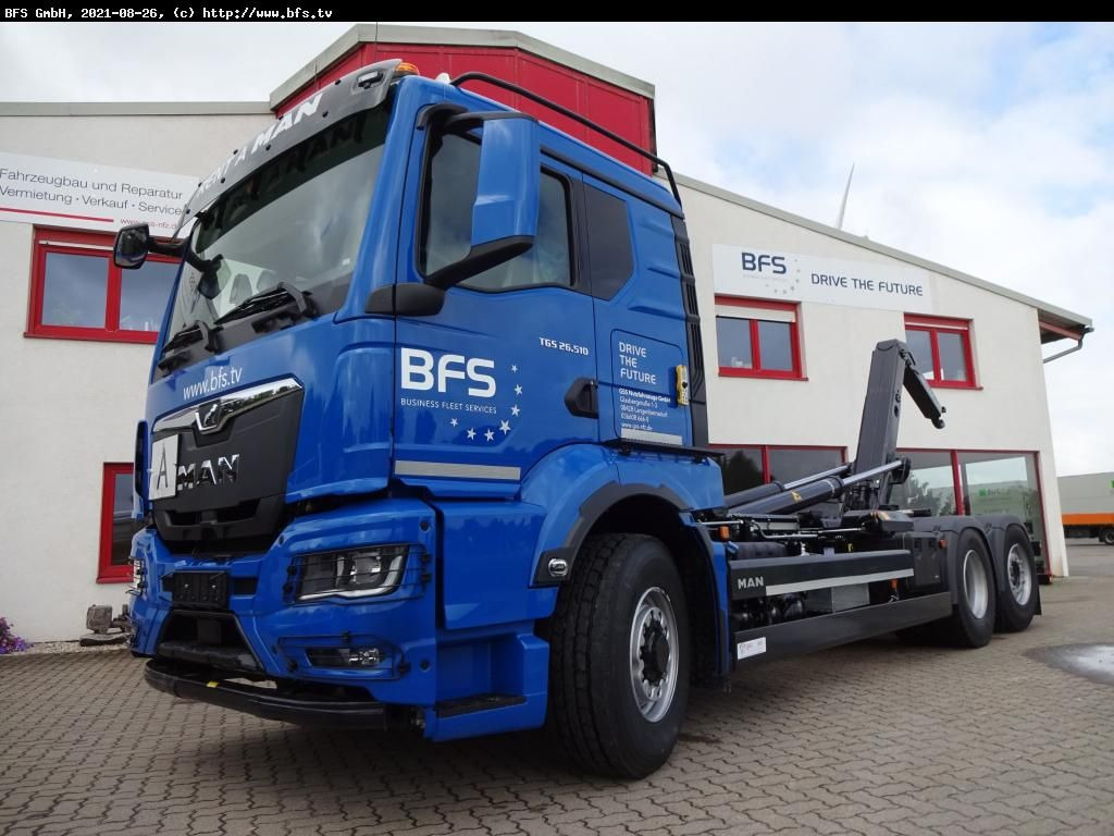 MAN TGS (TG3) 26.510 6x4H-4 BL CH Meiller, Hydrodriv - משאית הרמת וו: תמונה 1 MAN TGS (TG3) 26.510 6x4H-4 BL CH Meiller, Hydrodriv - משאית הרמת וו: תמונה 1
