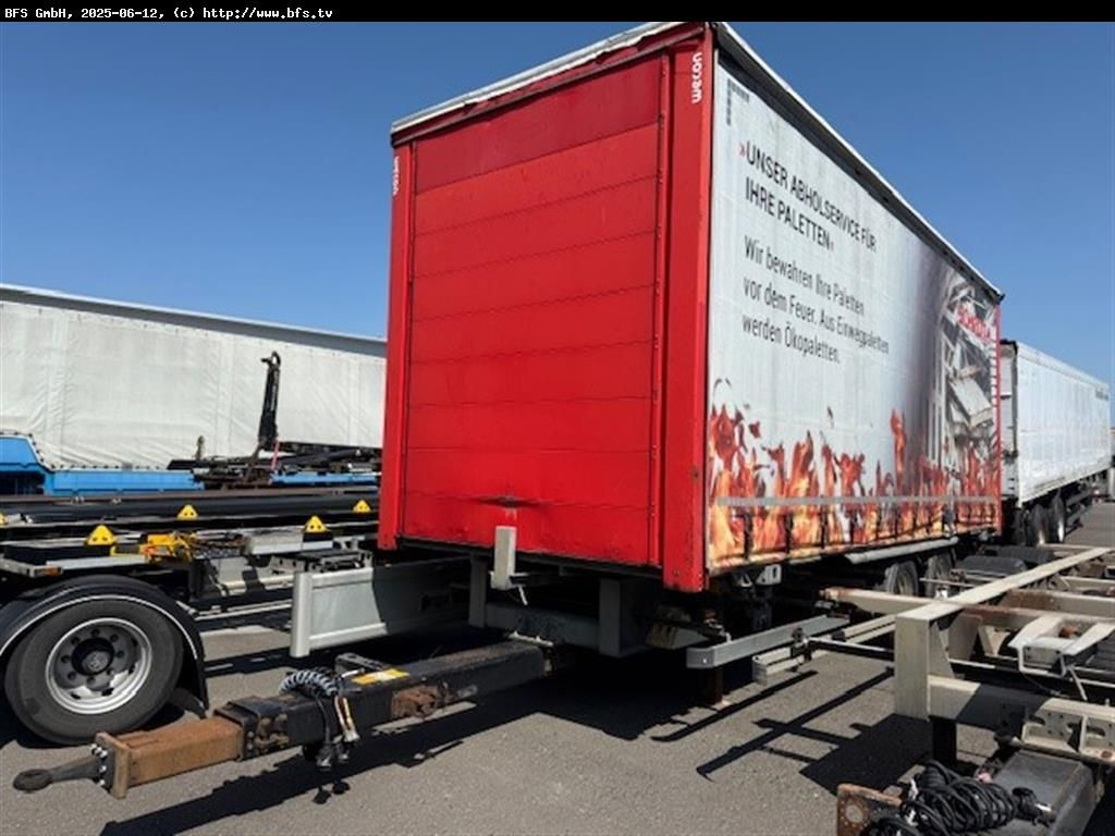 Wecon Anhänger AWZ218 LN BDF mit Staplermitnahme - קרון נגרר עם וילונות צד: תמונה 1 Wecon Anhänger AWZ218 LN BDF mit Staplermitnahme - קרון נגרר עם וילונות צד: תמונה 1
