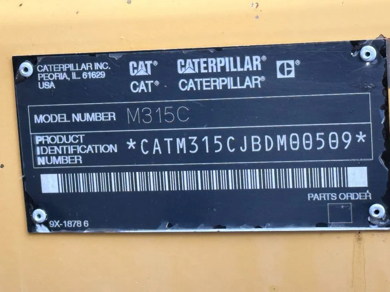 מחפר גלגלים Caterpillar M315C WITH ROTOTILT, CE: תמונה 9