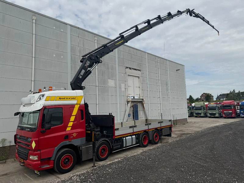 DAF CF 85.460 8X2 HIAB 477E-7 + JIB 75X + REMOTE CONTROL - משאית צד נופל/ שטוחה, משאית מנוף: תמונה 1 DAF CF 85.460 8X2 HIAB 477E-7 + JIB 75X + REMOTE CONTROL - משאית צד נופל/ שטוחה, משאית מנוף: תמונה 1