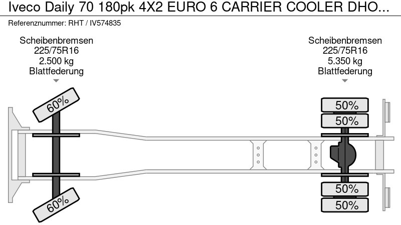 משאית קירור Iveco Daily 70 180pk 4X2 EURO 6 CARRIER COOLER DHOLLANDIA LIFT: תמונה 18
