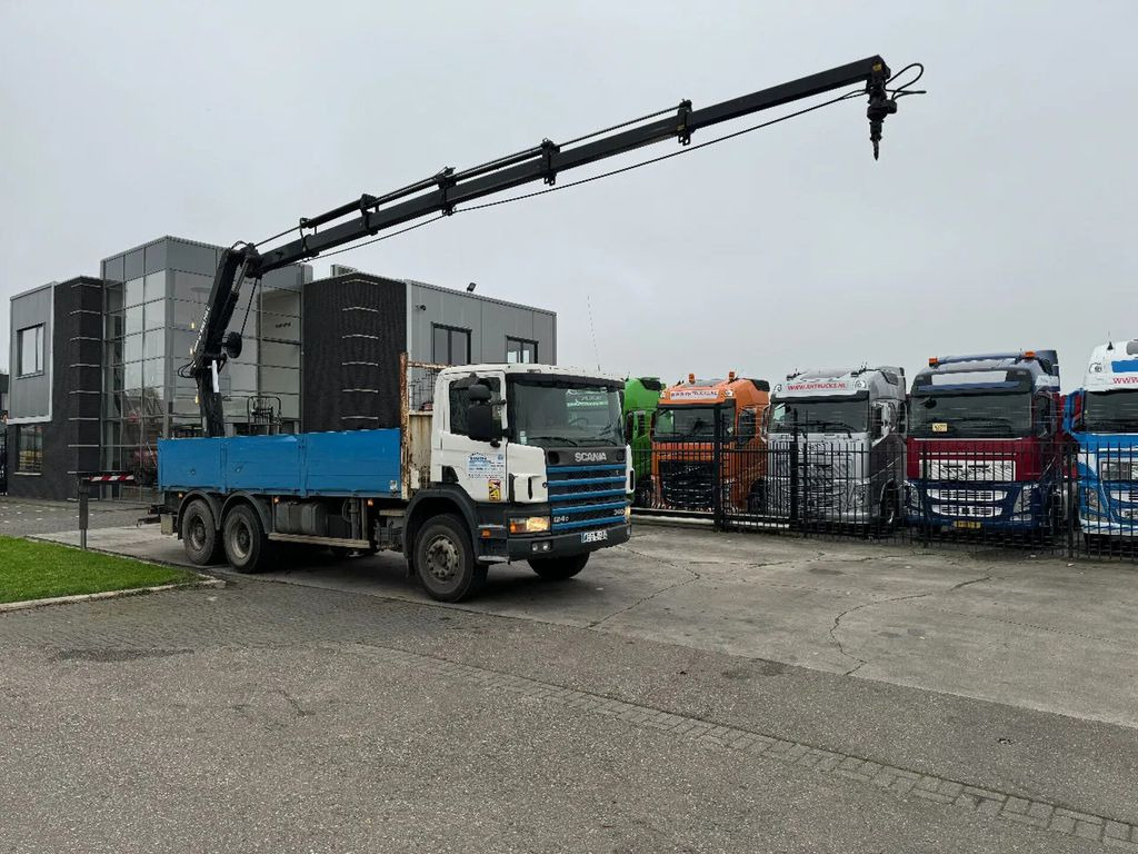 משאית צד נופל/ שטוחה, משאית מנוף Scania P124-360 6X4 EURO 2 HIAB 200 C-5 ALL 2000: תמונה 7