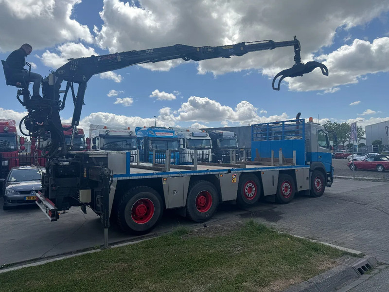 משאית צד נופל/ שטוחה, משאית מנוף Volvo FMX 460 10X4 HIAB J2640ZT + HULTDINS GRIJPER HUB REDUCTION: תמונה 7