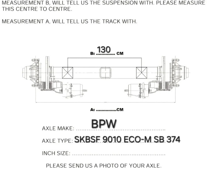 סרן וחלקים עבור משאית BPW SKBSF 9010 ECO-M SB 374: תמונה 9