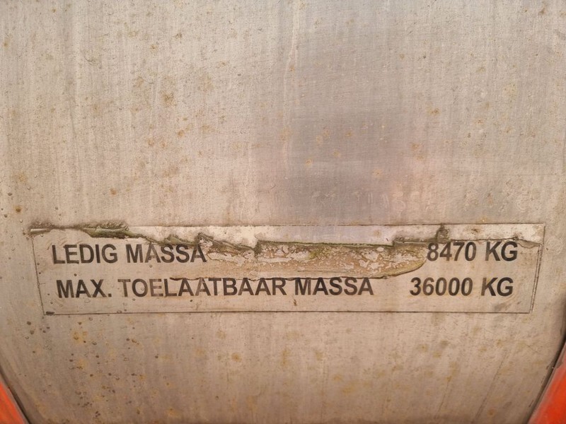 סמיטריילר מכל Burg Chemical - INOX - RVS - 31 m3 - 3 Comp.: תמונה 16