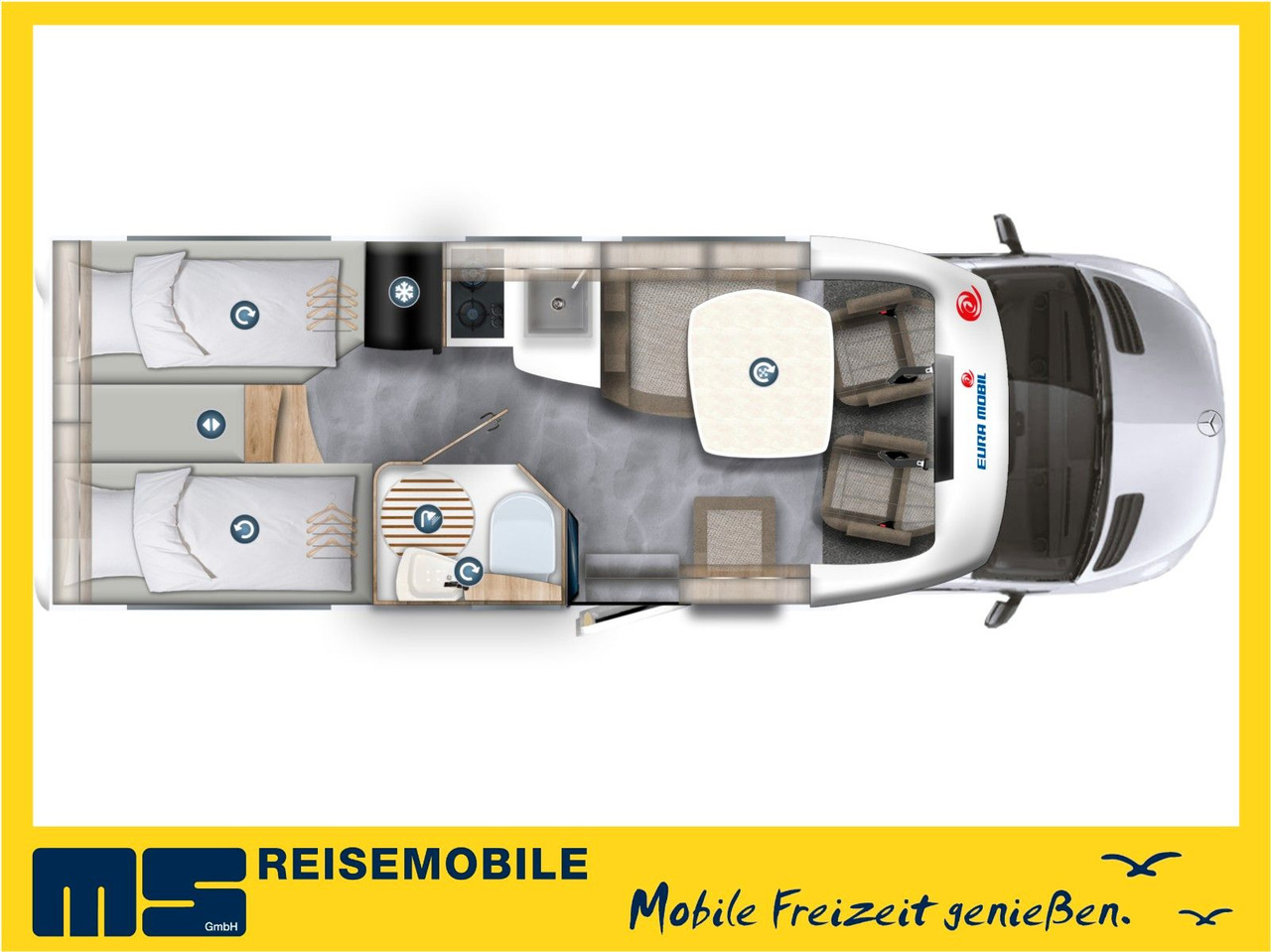 Eura Mobil PROFILA T 696 EB /MONDIAL S-P. 2025/EINZELBETTEN - רכב ממונע חצי-משולב: תמונה 2 Eura Mobil PROFILA T 696 EB /MONDIAL S-P. 2025/EINZELBETTEN - רכב ממונע חצי-משולב: תמונה 2