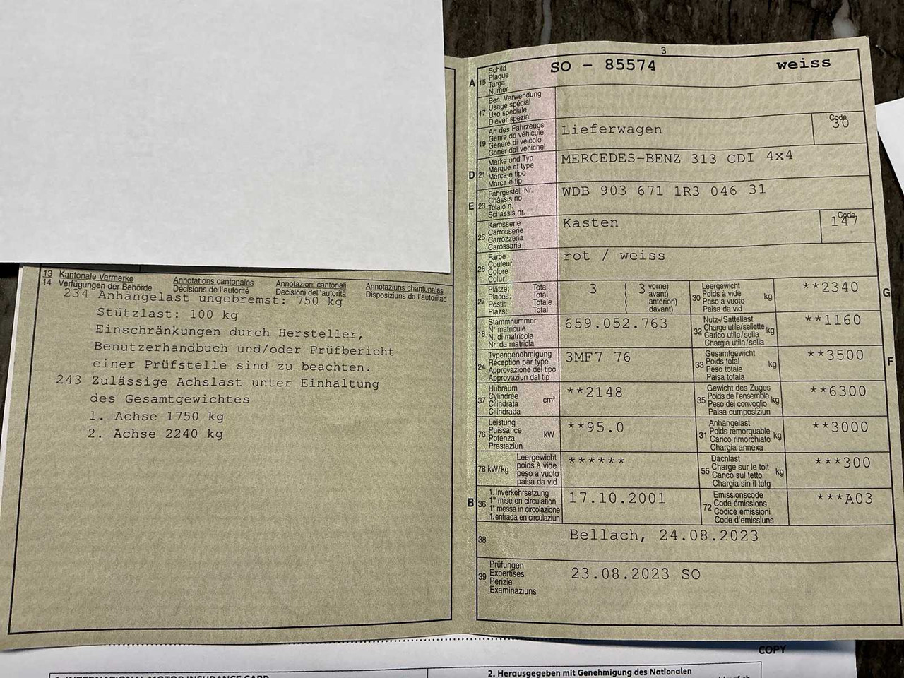 2001 MERCEDES-BENZ 313 CDI 4X4 CAMPER / VAN - כלי רכב מסחרי: תמונה 3 2001 MERCEDES-BENZ 313 CDI 4X4 CAMPER / VAN - כלי רכב מסחרי: תמונה 3