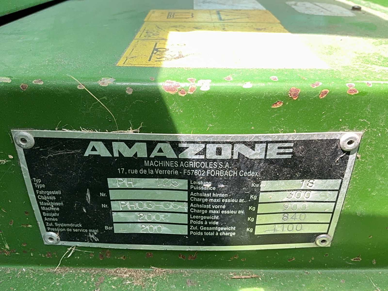 מכסחת גינה Amazone PH 125: תמונה 14