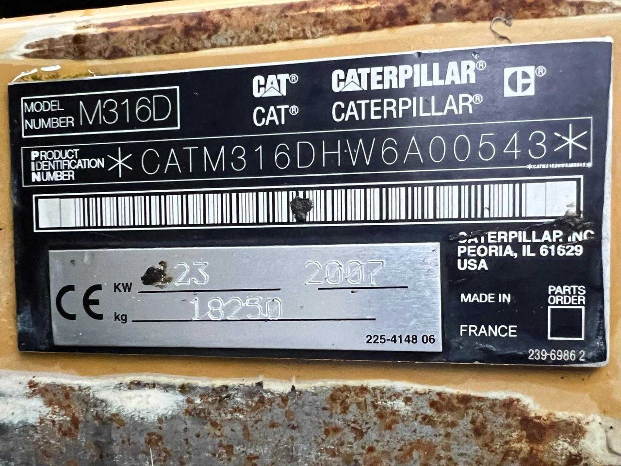 מחפר גלגלים Caterpillar M316D: תמונה 21